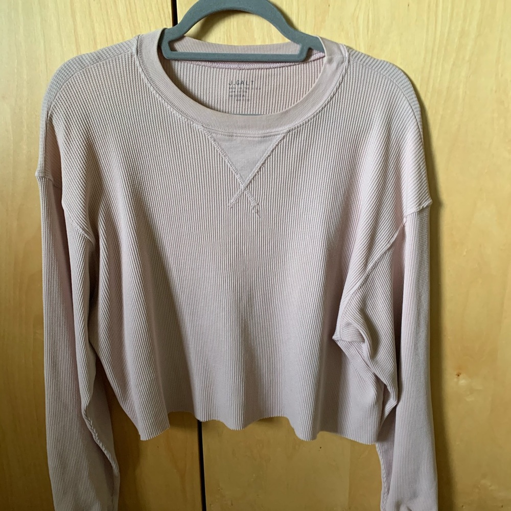 BRANDY MELVILLE DUSTY PINK WAFFLE TOP